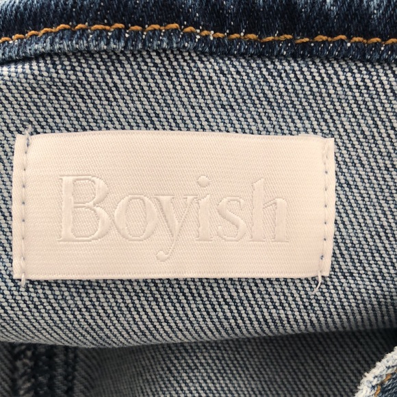 NWT Boyish The Hepburn Medium Wash Zip Front Denim Dress Sz 6 - Picture 8 of 11